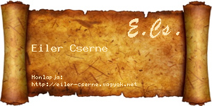 Eiler Cserne névjegykártya